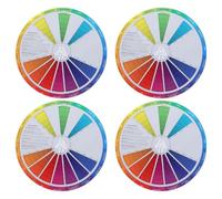Cabilock 4 Piezas Rueda de Color para Aprender Pintura Acuarelas, Papel, Precisión y Versatilidad para Diseñadores y Artistas de Uñas