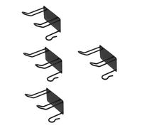Cabilock 4 Piezas Soporte de Pared para de Mano Soporte Duradero para Plancha de Vapor para Dormitorios y Oficinas Diseño Compacto y de Espacio Acero Inoxidable Negro