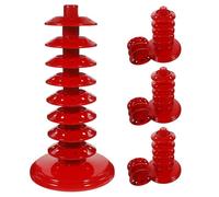 Cabilock 4 Piezas Soporte para paletas de Fiesta Soporte de Ventosa Porta Dulces PP Red
