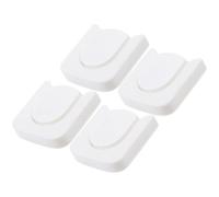 Cabilock 4 Piezas Soportes Magnéticos para Control Remoto 4 Pcs, Organizador Magnético de Pared Blanco, Almacenamiento Práctico para Mandos TV y Aire Acondicionado, Gancho Adhesivo sin