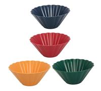 Cabilock 4 Piezas Tazones de Multifuncionales Colores Vibrantes para Ensaladas para Uso Casa y Reutilizables y Prácticos
