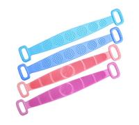 Cabilock 4 Piezas Toalla De Baño De Silicona Exfoliante De Silicona Batas De Baño Toallas De Cuerpo Cepillo De Cuerpo De Silicona Depuradores De Cuerpo De Silicona Correa De Cuerpo De