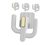 Cabilock 4 Piezas Zapatero de baño colgadores de Zapatos de Puerta Porta Zapatillas Organizador de Ganchos para Zapatos de Puerta Zapatillas montadas Estante de Almacenamiento AbS Blanco