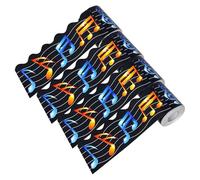 Cabilock 4 Rollos Rollo de Borde Decorativo Notas Musicales para Tablón de Anuncios de Papel, Fácil de Retirar y Mejora Visual Artística, Adecuado para Corcho y Oficina