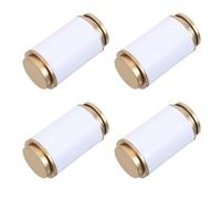 Cabilock 4 Tapas Decorativas para Extremos de Barra de Cortina de Hierro para Varillas de 22 Mm de Diámetro, Color Marfil, Remates para Barras de Cortinas de Ventana, Accesorios