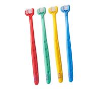 Cabilock 4 Uds Cepillo De Dientes De Tres Lados Para Niños Cepillos De Dientes De Hilo Dental Cepillos De Dientes Para Bebés Cepillo De Dientes Para Niños Cepillo De Dientes Completo