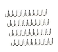 Cabilock 40 Piezas Ganchos de Pesca de Acero al Carbono con Resorte y Púas Resistentes para Pesca al Aire con Caja Portátil para Seguridad y Organización Adecuados para Agua Dulce y