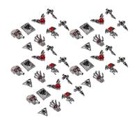 Cabilock 40 piezas Halloween Punk Nail Charms Vintage Alloy Multi-shapes Skull Cross Manicure Decors Rhinestones Retro Spooky Nail Art Accents