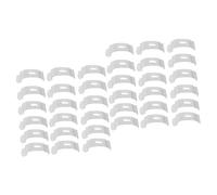 Cabilock 40 Piezas Placas Fijas para Cortinas Verticales Accesorios de Reparación Soporte para Instalación sin Taladrar Compatible con Ventanas y Cortineros