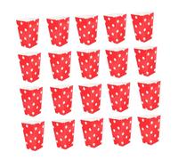 Cabilock 48 Bolsas Para Envasar Palomitas De Maíz Recipiente Para Bocadillos Con Puntos Rojos Para Fiestas Caja Para Servir Papas Fritas Cubo Portátil Para Bocadillos
