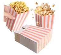 Cabilock 48piezas Cajas Para De Maíz Recipientes Para De Maíz Rayas Fiestas y Cine