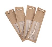 Cabilock 4piezas Bolsa De De Vino De Yute para Bodas y Fiestas Bolsa De Arpillera