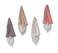 Cabilock 4piezas Fundas para Botellas de Vino Navideñas Decoraciones para Muñecos de Enano Sombreros para Botellas de Fiesta Color Rojo Material