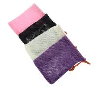 Cabilock 4piezas Malla Para Burbujas De Jabón Bolsa De Para Baño Color Negro Rosa Morado Para Limpieza y Corporal Para Baño y Ducha