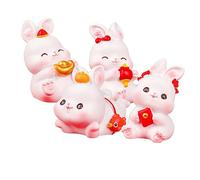 Cabilock 5 Juegos Lindo Conejo Enviando Bendición Adorno Basura Conejito Decoración Pascua Decoración De Pascua Figuritas De Conejo En Miniatura Figuras De Conejos del Zodiaco 4 Uds * 5