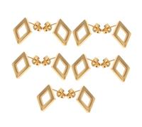 Cabilock 5 pares Kit Pendientes Cuadrados de Acero Inoxidable para Bricolaje Accesorios de Joyería Resistentes Alergias Componentes Cómodos y Fáciles de Usar para Creación Manual