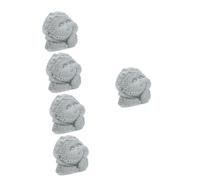 Cabilock 5 Piezas Accesorios de Acuario Buda pequeño Artificial Mini Figurilla Escultura de Acuario pequeña Estatua de Acuario decoración del Acuario pecera Estatua decoración Arenisca Azul