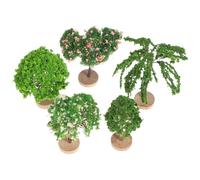 Cabilock 5 Piezas Árboles en Miniatura para Diorama de Plástico con Diseño Realista, Ligero y Versátil para Decoración en Proyectos y Espacios Comerciales