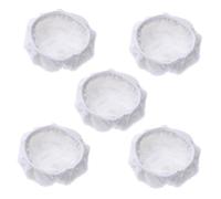 Cabilock 5 piezas Boinas de Lana para Pulido Coche Blancas Almohadillas Aplicadoras para Cera y Suaves y Reutilizables para Interiores y Cuero