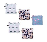 Cabilock 5 Piezas Bolsa De Almacenamiento De Toallas Higiénicas Cartera De Mujer Organizador De Toallas Sanitarias Monedero Pequeño Compresas Menstruales Perder Delicado Poliéster