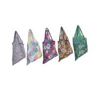 Cabilock 5 Piezas Bolso De Compras Plegable Bolsa Portátil Bolsa De Supermercado Plegable Bolsa De Compras Reutilizable Bolsas De Compras Reutilizables Japón Largo Poliéster