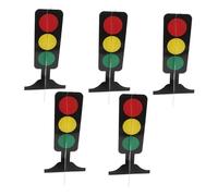 Cabilock 5 Piezas Cartón Señales Tráfico Decoración Cumpleaños Temática Centro Mesa Juguetes