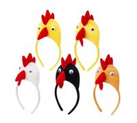 Cabilock 5 Piezas Diademas de Pollo Suaves y Duraderas Accesorios de y Fiesta Aros de Pelo Animal para Disfraces Festivos para Mujeres y Niñas