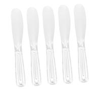 Cabilock 5 piezas Espátulas de Silicona Transparentes para Mascarilla Facial Cucharas Dosificadoras y Mezcladoras para Aplicar y Cremas Sueros y Peelings Áreas Delicadas del Reutilizable