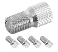Cabilock 5 Piezas Extensor de Válvula de Rueda de Coche Cromado de 19mm | Adaptador Roscado para Inflado Fácil, Compatible Alta Presión, Uso en Emergencias y Revisiones