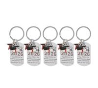 Cabilock 5 Piezas Llavero de Graduación Clase de 2026 en Acero Inoxidable Adorno para Mochila y Accesorio para Bolso Adecuado para Fiesta de Graduación y Escuela