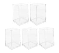 Cabilock 5 piezas Organizador de Escritorio Transparente Acrílico Portalápices Multifunción para Bolígrafos Pinceles Maquillaje y Papelería Soporte Duradero Fácil de Limpiar para Oficina y