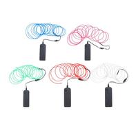 Cabilock 5 Piezas Tira LED Flexible Luces de Neón Portátil Recortable Cable Luminoso con Batería para Decoración DIY Disfraces y Fiestas