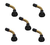 Cabilock 5 Piezas Válvula de Neumático de Codo Angulado de Grados para Scooter y Motocicleta Extensor de Válvula de Latón y para Reparación de Llantas