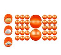 Cabilock 50 bolas de lotería de 1,57 pulgadas, bolas de plástico para rellenar, bolas de sorteo divisibles para Tombola Bingo, juegos de fiesta con caja de almacenamiento