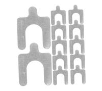 Cabilock 50 Insertos en Forma de U para Ajuste de Camber Acero Plata, Fácil Instalación para Alineación de Ruedas de Vehículos y Mejor Rendimiento