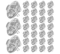 Cabilock 50 Piezas Cierres de Seguridad para Alfileres Esmaltados Pasadores de Bloqueo Traseros de Cobre Plateado Reversos de Broches para Manualidades y Accesorios de Moda