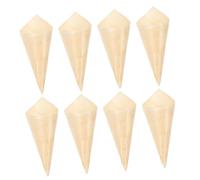 Cabilock 50 Piezas Conos de Madera Desechables para Helados y Dulces Envase Ecológico para Fiestas