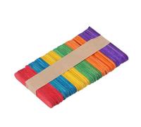 Cabilock 50 Piezas de Palitos de Madera para Construcción de Maquetas Diy, Material Creativo para Manualidades y Proyectos Escolares Palos de Medida Estándar