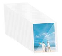 Cabilock 50 piezas Fundas Transparentes para Tarjetas Protectores de Perforadas para Archivador de Anillas Recargas Plásticas para Álbum de Fotos Organizador de