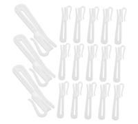 Cabilock 50 Piezas Ganchos Ajustables para Cortinas con Pinza Plástico Resistente Elevación Regulable Compatibles con Cinta Interior Instalación Rápida para de Unidades