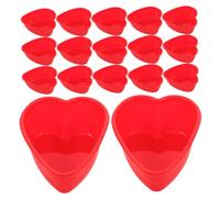 Cabilock 50 Piezas Moldes de Silicona Forma de Corazón Reutilizables y Antiadherentes para Tartas Pudines Chocolates y Dulces Perfectos para San Valentín y Celebraciones
