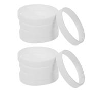 Cabilock 50 Piezas Pulseras de Silicona de Color Blanco Elásticas | Diseño Liso y Minimalista, Ajuste Cómodo y Seguro, Uso Versátil para Eventos y Actividad Física