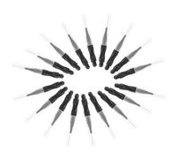 Cabilock 50 Pinceles Aplicadores para Cejas y Pestañas con Tapa Micro Cepillos de Maquillaje Desechables Negros Varitas de Cepillo para Pestañas y Peine para Cejas Pack Profesional para