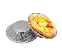 Cabilock 500 piezas Unidades Moldes Redondos Desechables de Aluminio para Hornear Tartas Cupcakes y Tartaletas Resistente al Calor para Horno y Congelador