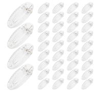 Cabilock 50piezas Clip Transparente Cabello Base de Plástico Transparente Accesorios de Pinzas Lisas para DIY Kit de Manualidades de Horquillas para Proyectos de Bricolaje y Fabricación