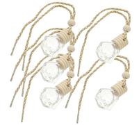 Cabilock 5piezas Botellas Colgantes De Perfume Para Coche Aroma Transparente De Vidrio Duradero Difusor Para Fragancias y Decoración Interior