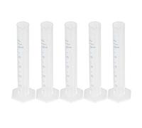 Cabilock 5piezas Cilindros De Medición Probeta Plástica Graduada Cilíndrico Transparente Con Base Hexagonal