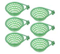Cabilock 6 Cuencos Nido para Palomas Pequeños de Plástico Verde, Caja Nido para Incubación y Cría de Aves, Suministros para Jaulas de Pájaros, Adecuado para Periquitos y Pinzones