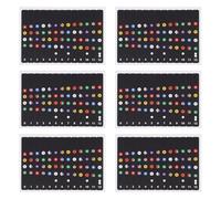 Cabilock 6 hojas Pegatinas para Diapasón de Ukelele Calcomanías de Escalas Musicales Claras y Duraderas para Principiantes Adhesivos Útiles para Aprender Notas Ukelele