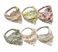 Cabilock 6 Pañuelos para Pelo con Estampados de Flores Diademas Elásticas Bandanas para Mujer Ideales para Yoga Lavado y Viaje
